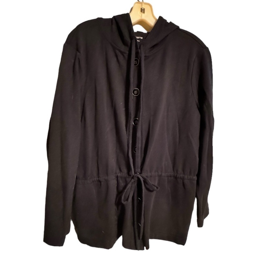 Liz Claiborne Black Hoody Jacket